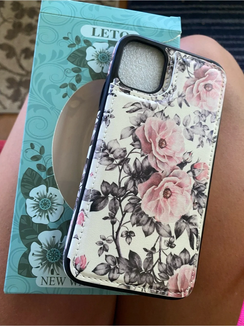 Floral Pink Rose Protective Phone Case - Compatible